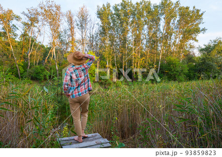 Girl rest on the lake Girl rest on the lake 93859823