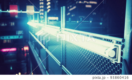 night scene of japan city with neon lights night scene of japan city with neon lights 93860416