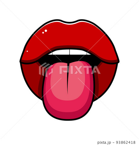 Clip art. Open mouth with tongue. Clip art. Open mouth with tongue. 93862418