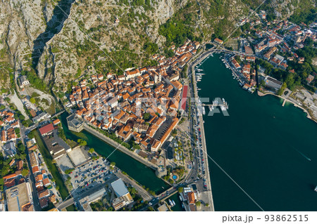 Aerial view of Kotor old city Aerial view of Kotor old city 93862515