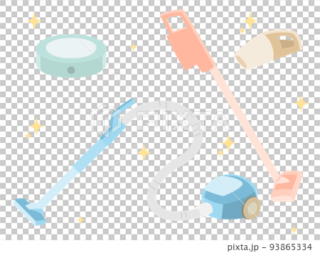 掃除機をイメージしたイラストセット 93865334