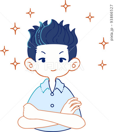 自信満々に腕を組む人物のイラストのイラスト素材 自信満々に腕を組む人物のイラストのイラスト素材