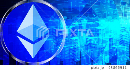 イーサリアム　仮想通貨 マーク　背景 93866911