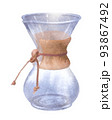 手描きのコーヒーメーカーの水彩イラスト 93867492