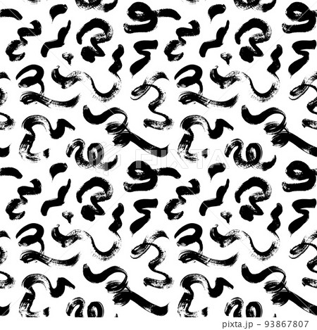 Seamless pattern with hand drawn swirled lines. Seamless pattern with hand drawn swirled lines. 93867807