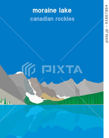 モレ―ン湖　moraine　lake　カナディアンロッキー　canadian　rockies　カナダ 93867864