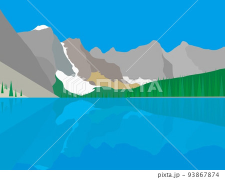 モレ―ン湖　moraine　lake　カナディアンロッキー　canadian　rockies　カナダ 93867874