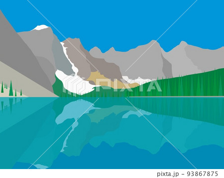 モレ―ン湖　moraine　lake　カナディアンロッキー　canadian　rockies　カナダ 93867875