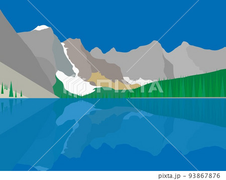 モレ―ン湖　moraine　lake　カナディアンロッキー　canadian　rockies　カナダ 93867876