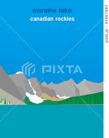 モレ―ン湖　moraine　lake　カナディアンロッキー　canadian　rockies　カナダ 93867885
