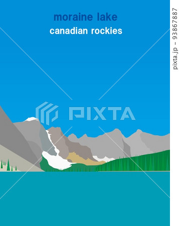 モレ―ン湖　moraine　lake　カナディアンロッキー　canadian　rockies　カナダ 93867887