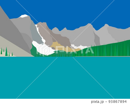 モレ―ン湖　moraine　lake　カナディアンロッキー　canadian　rockies　カナダ 93867894