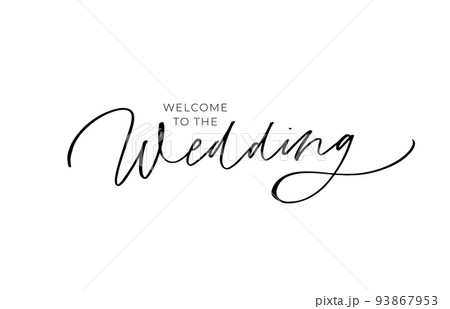 Welcome to the wedding modern vector calligraphy. 93867953