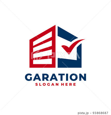 Garage logo vector. Safe storage logo template design concept. Garage logo vector. Safe storage logo template design concept. 93868687