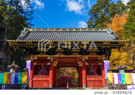 世界遺産「日光の社寺」構成資産 紅葉の輪王寺大猷院 仁王門 世界遺産「日光の社寺」構成資産 紅葉の輪王寺大猷院 仁王門 93869828