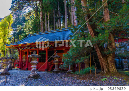 世界遺産「日光の社寺」構成資産　紅葉の輪王寺大猷院　宝庫 93869829