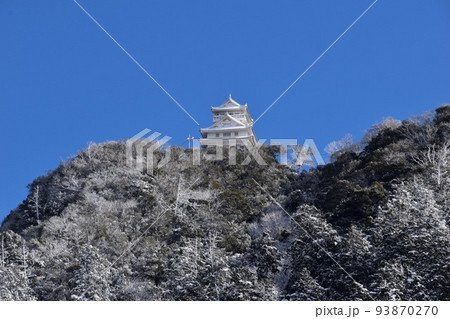 岐阜城と雪と空 岐阜城と雪と空 93870270