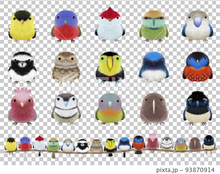 フワフワ鳥シリーズD 93870914