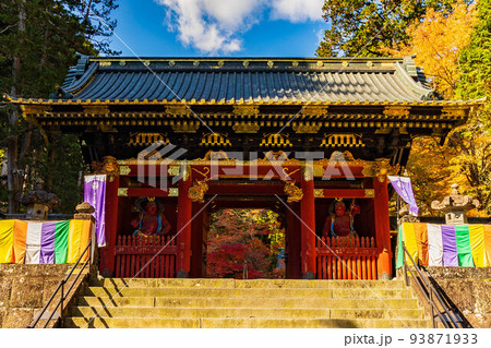 世界遺産「日光の社寺」構成資産 紅葉の輪王寺大猷院 仁王門 世界遺産「日光の社寺」構成資産 紅葉の輪王寺大猷院 仁王門 93871933