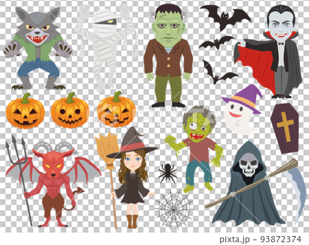 西洋の怪物セット　ハロウィン 93872374