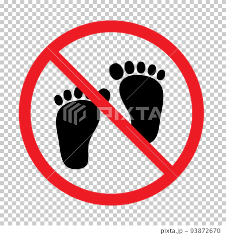 No shoes allowed mark No shoes allowed mark 93872670