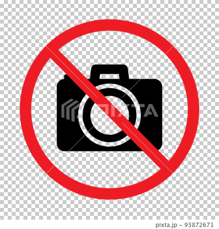camera icon prohibition mark camera icon prohibition mark 93872671