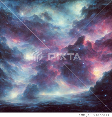 Colorful nebulas, galaxies and stars in deep space. Colorful nebulas, galaxies and stars in deep space. 93872814