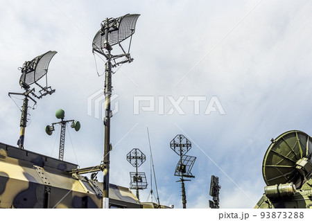 antennas and radar detection station of the anti-aircraft missile system 93873288