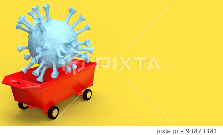 virus on toy wagon for sci or medical concept 3d rendering virus on toy wagon for sci or medical concept 3d rendering 93873381