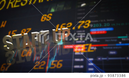 The gold start up for business concept 3d rendering 93873386