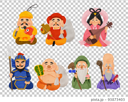 七福神　手描きセット 93873403