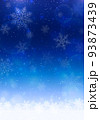 雪の結晶が降る冬の夜空のベクターイラスト背景 93873439