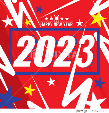 Happy New Year 2023 Celebration Card Vector Illustration. 93875276