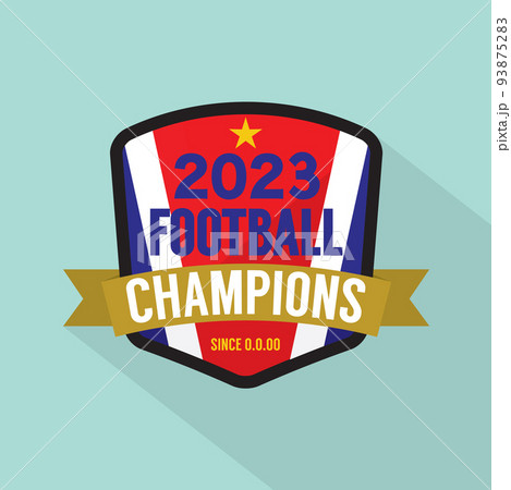 2023 Football Champions Badge Vector Illustration. 2023 Football Champions Badge Vector Illustration. 93875283