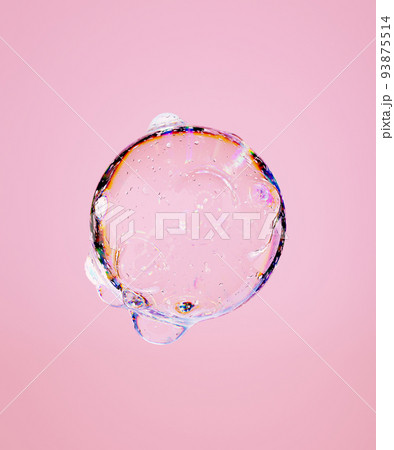 Transparent colorful magical bubble. 3d render, 3d illustration. 93875514