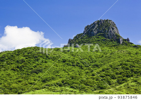 Mountain Da-Jian inside Kenting Ranch is the most eye-catching landmark of Kenting National Park in Pingtung, Taiwan. 93875846