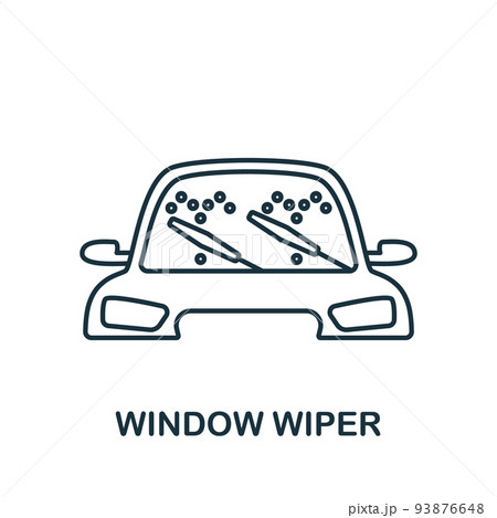 Window Wiper icon. Line simple line Car Service icon for templates, web design and infographics 93876648
