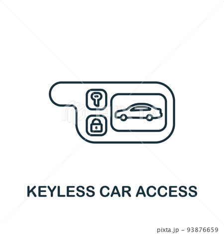 Keyless Car Access icon. Line simple line Car Service icon for templates, web design and infographics 93876659