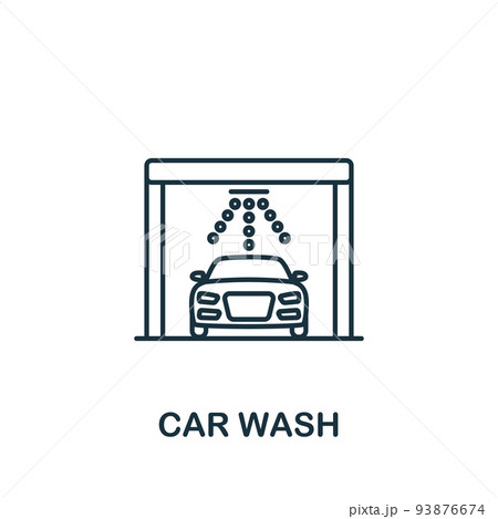 Car Wash icon. Line simple line Car Service icon for templates, web design and infographics Car Wash icon. Line simple line Car Service icon for templates, web design and infographics 93876674