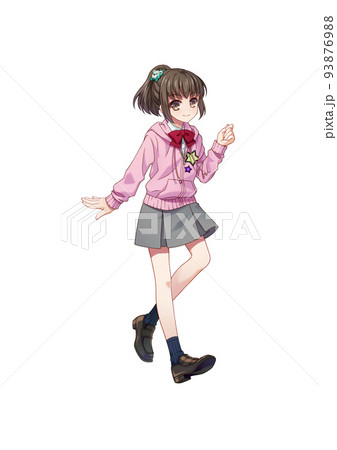 アニメ風の女の子キャラクターの全身イラスト 93876988