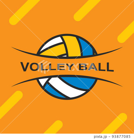 Volley ball logo vector 93877085