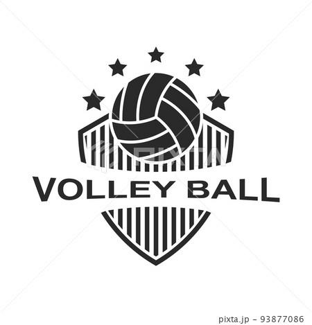 Volley ball logo vector 93877086