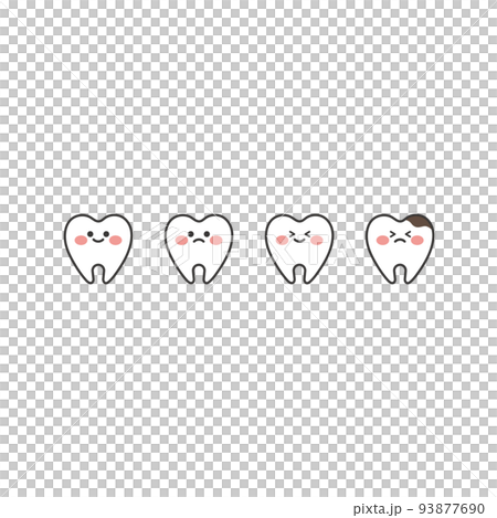 可愛的牙齒字符插圖集 93877690