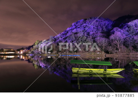 桂川の水面に映る嵐山花灯路　その1 93877885