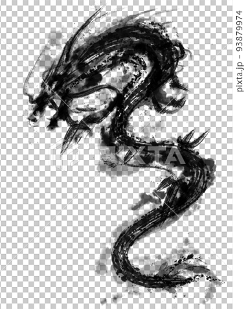 昇龍日式素材插畫 93879974