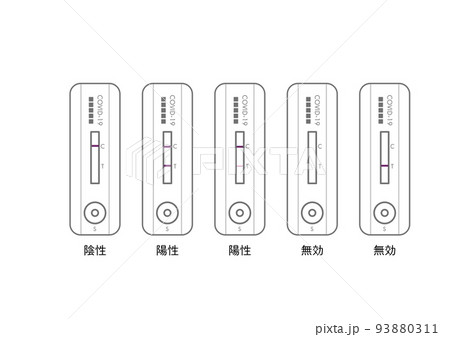抗原検査キット　判定ラインの出方 93880311