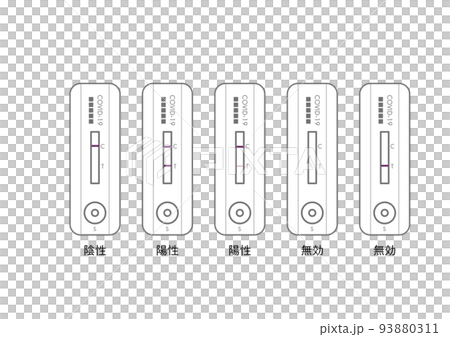 抗原検査キット　判定ラインの出方 93880311