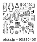 Feminine hygiene products icon editable line stroke. 93880405