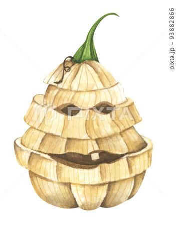 Pumpkin for Halloween. Watercolor illustration. 93882866