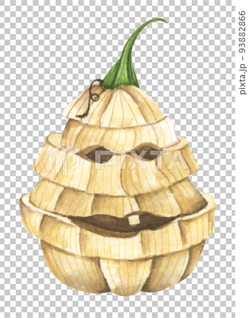 Pumpkin for Halloween. Watercolor illustration. 93882866